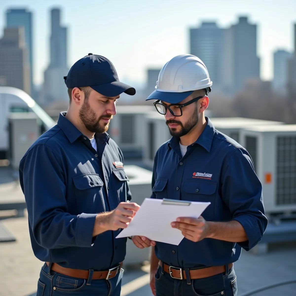 Chicago commercial building managed by a property manager coordinating HVAC service