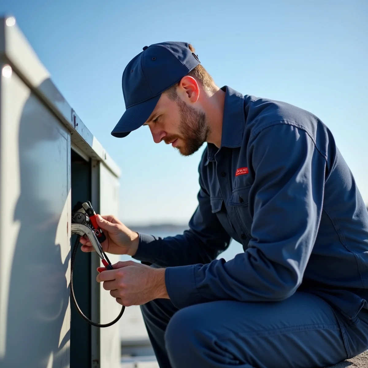 Polar Refrigeration & Air Control technician providing rooftop hvac in Chicago, IL
