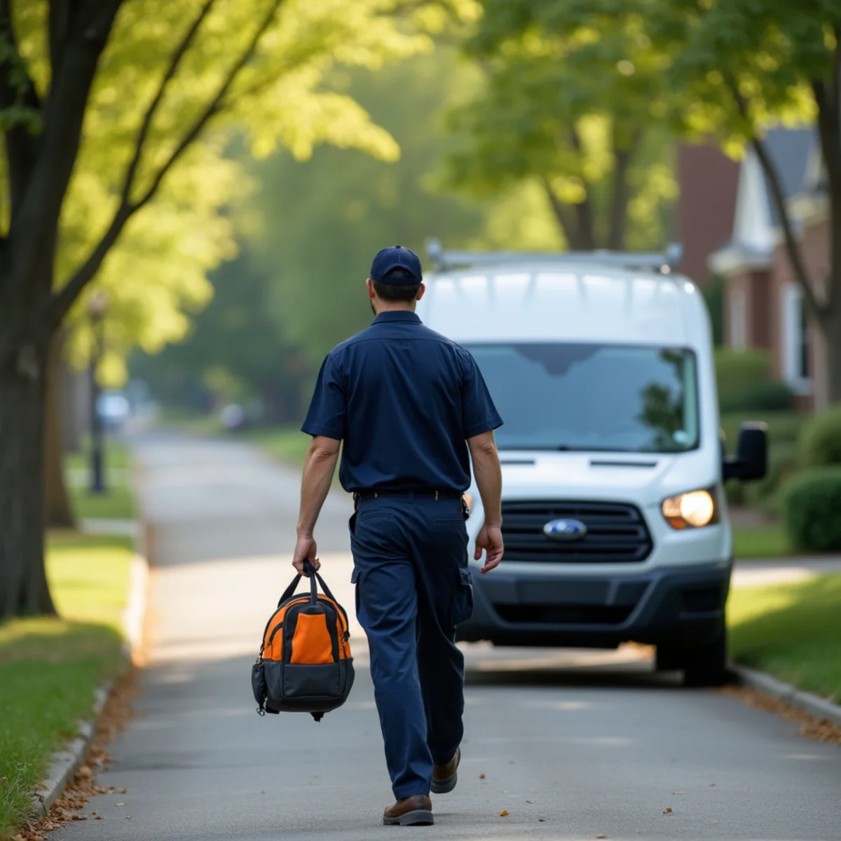 Polar technician with service van providing HVAC and refrigeration services in Chicago